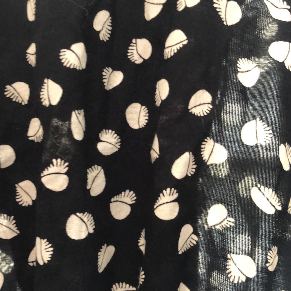 Vintage 1980’s Karin Stevens Petite Black White Broken Heart Print Dress Sz 8 - Picture 15 of 16